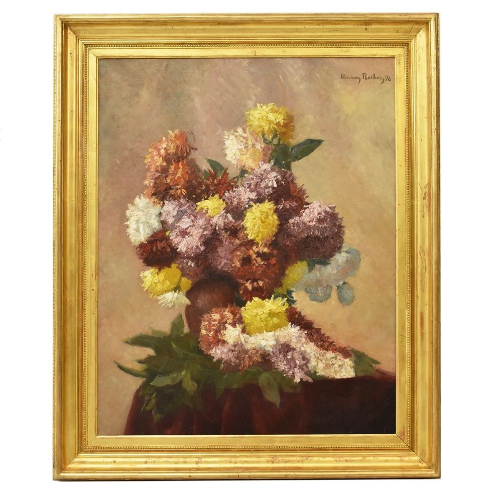  QUADRI ANTICHI, VASO CON FIORI DIPINTI SU TELA, PEONIE, OLIO SU TELA, OTTOCENTO. (QF158)
